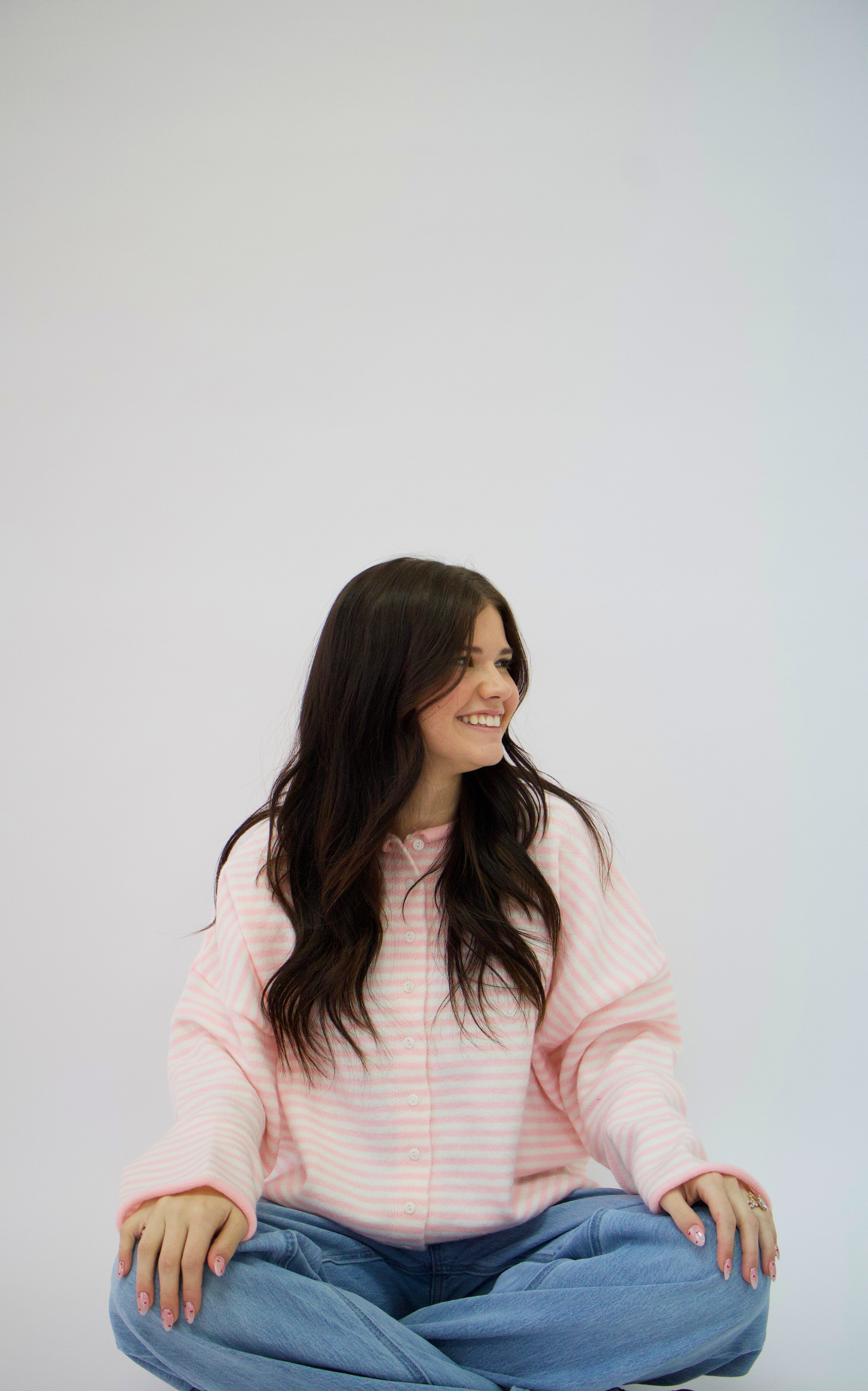 Sunday Stripe Pink Cardigan