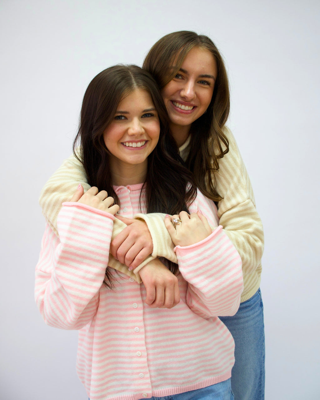 Sunday Stripe Pink Cardigan