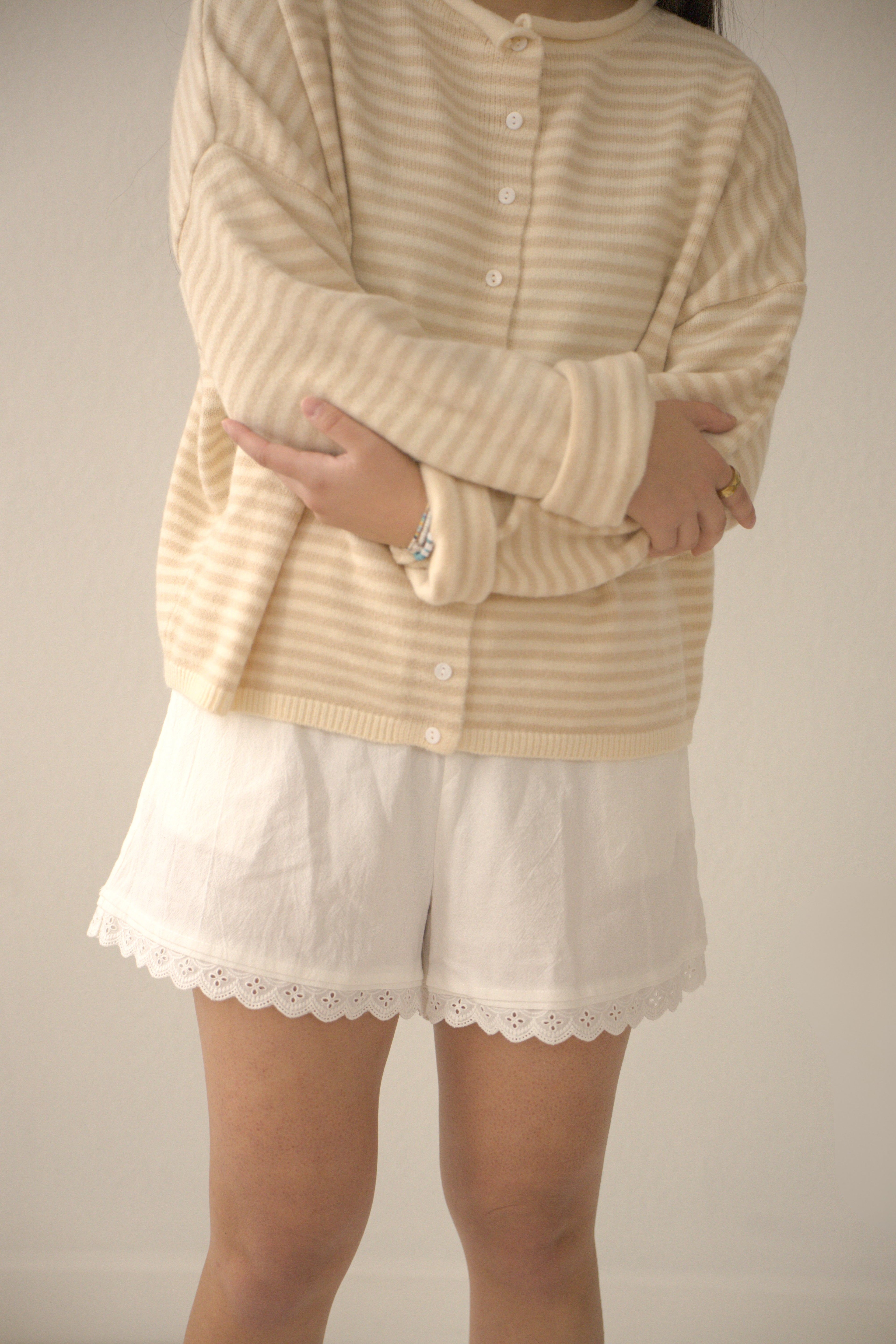 Walk in Light Linen Lace Shorts