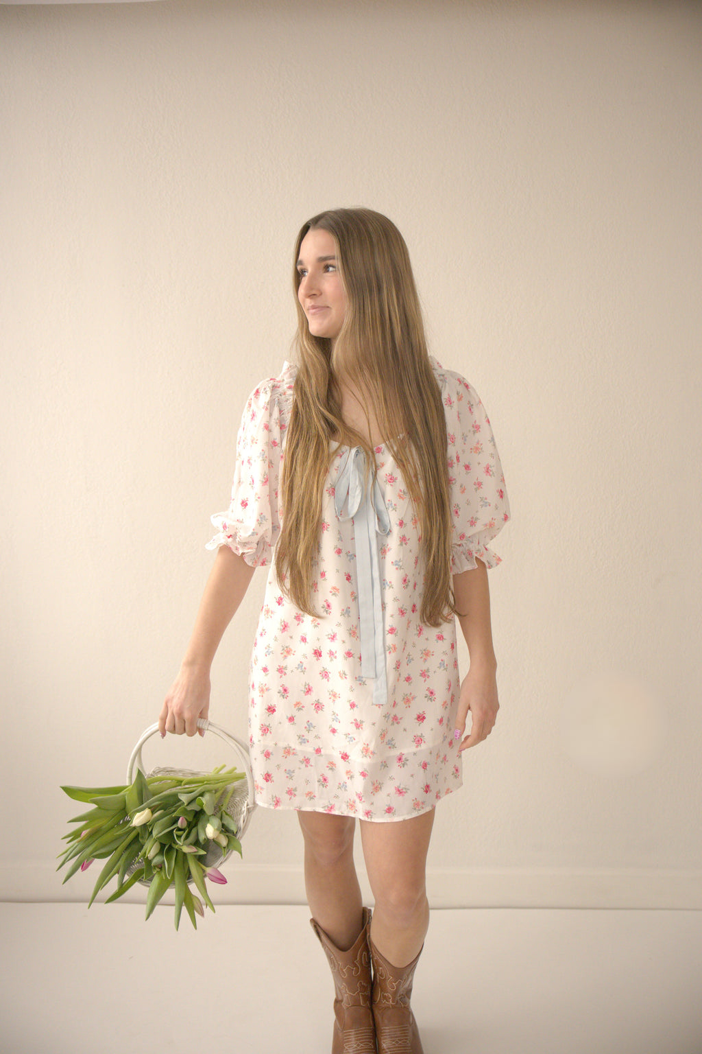 Morning Light Floral Baby Doll Dress