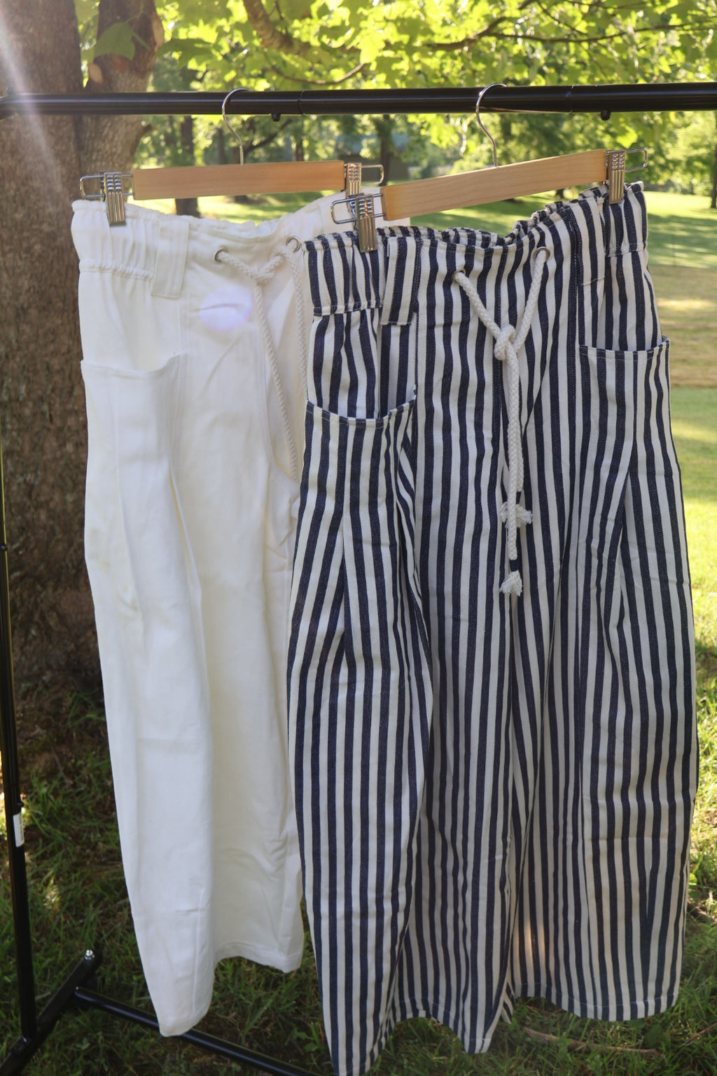Navy Sailor Barrel Jeans