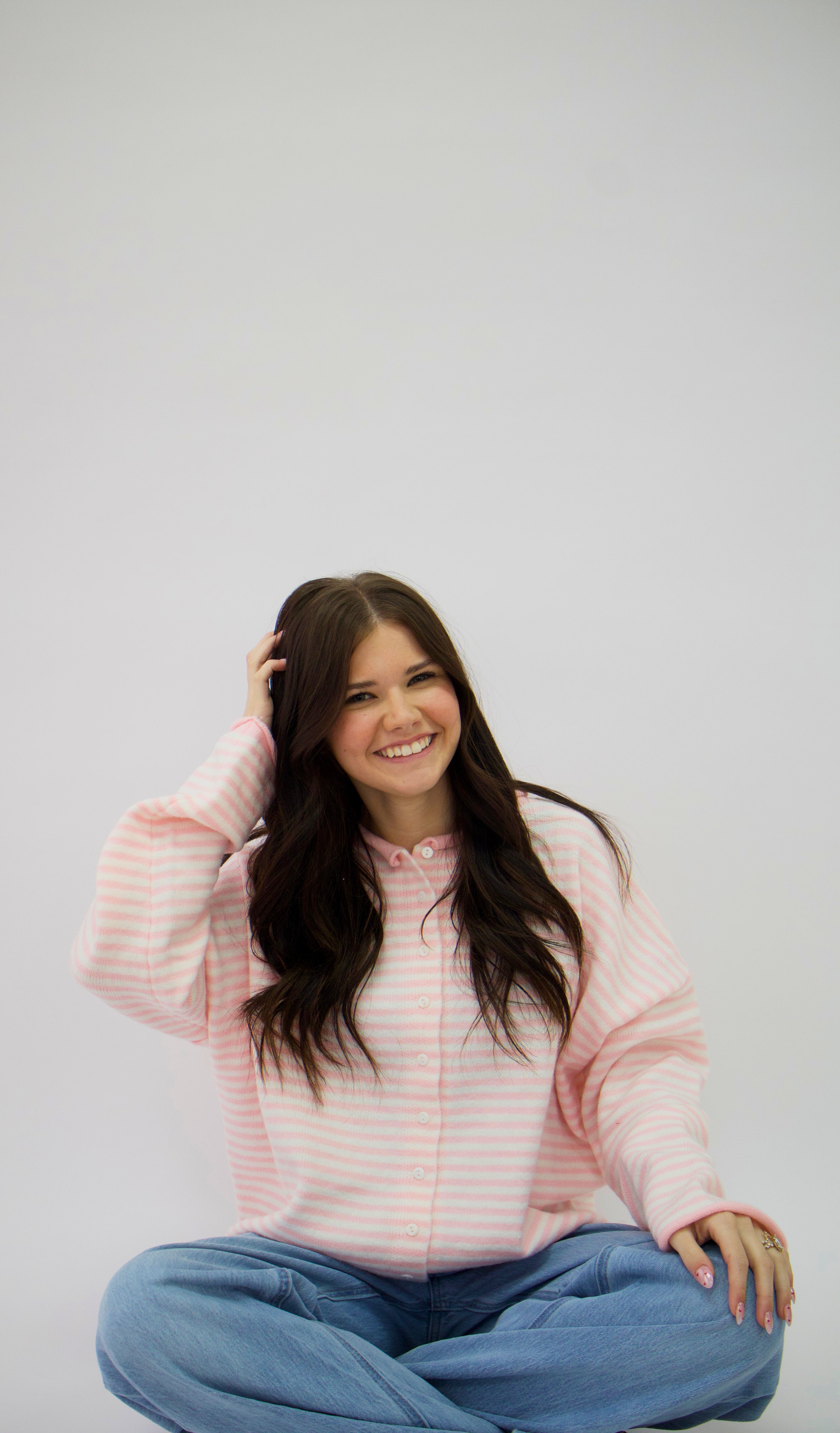 Sunday Stripe Pink Cardigan