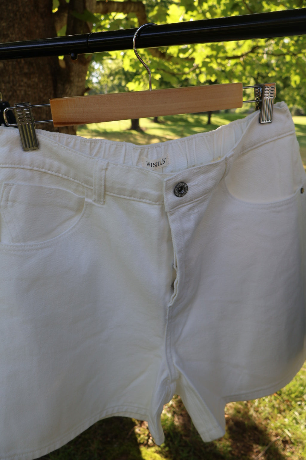 White Denim Harbor Shorts