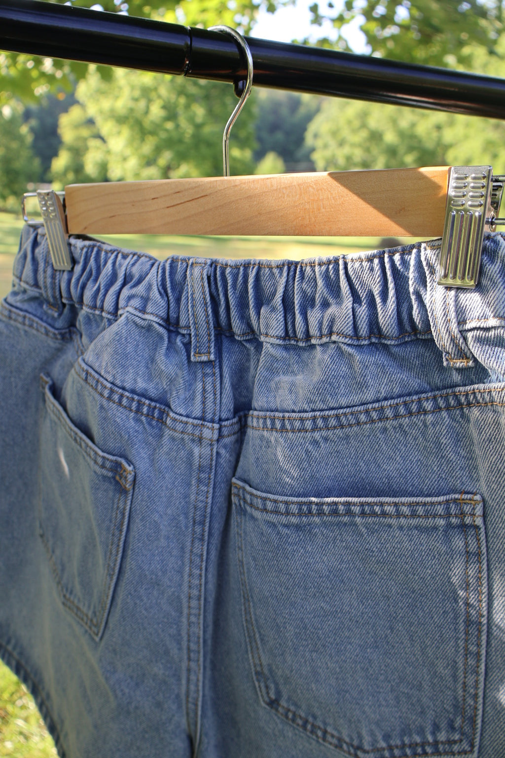 Light-Wash Denim Harbor Shorts