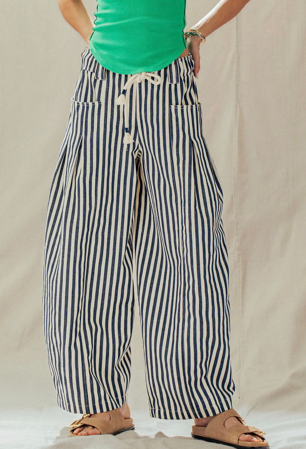 Navy Sailor Barrel Jeans