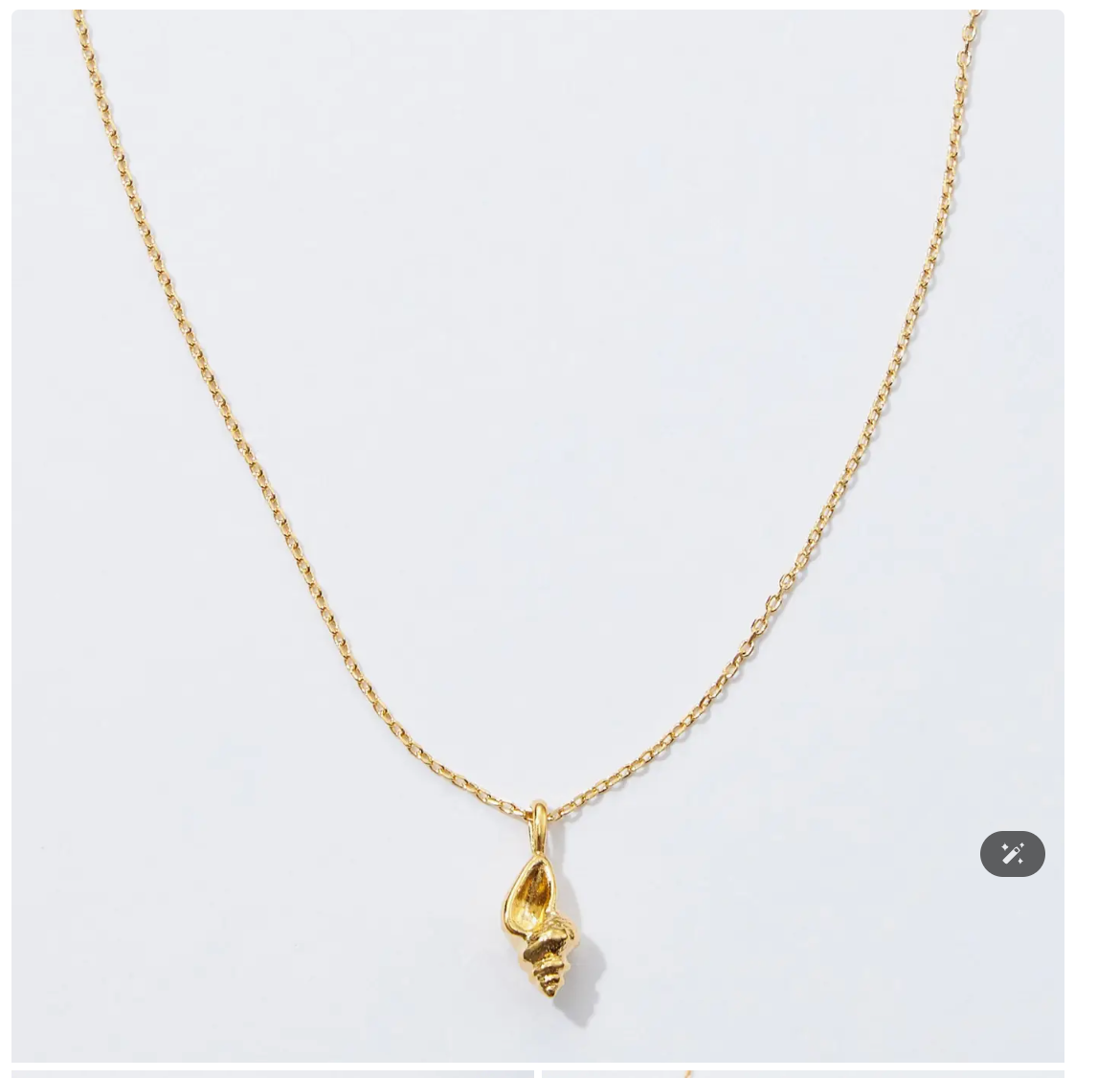 Gold Dipped Sea Snail Pendant Necklace