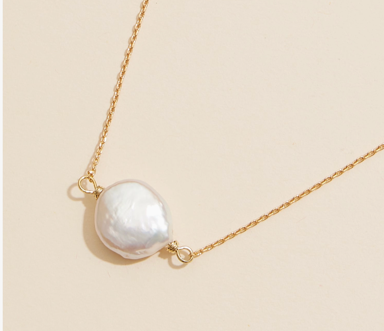 Pearl coin necklace